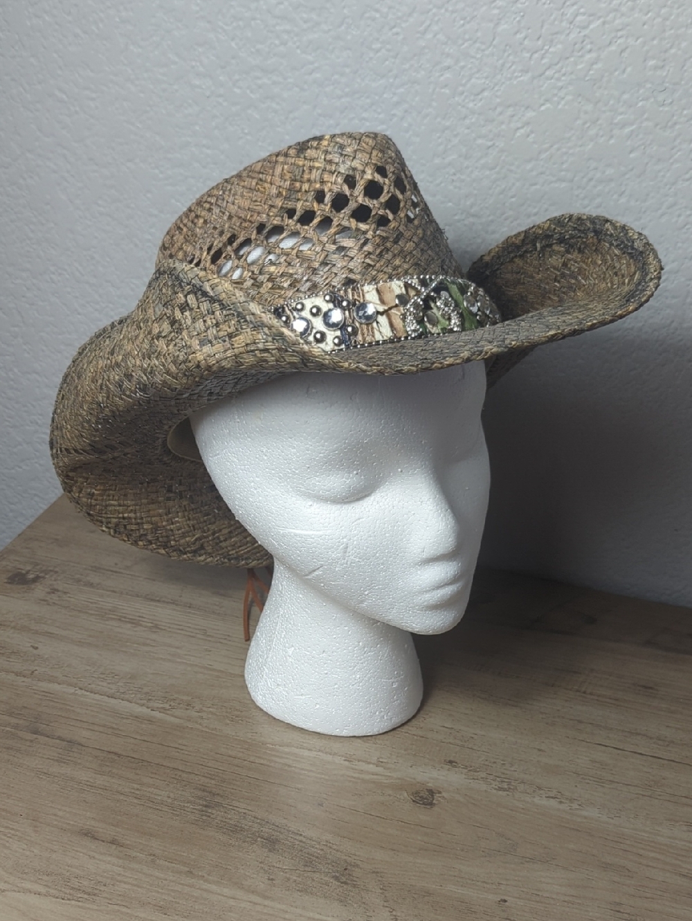 Run a Muck Bullhide Smoking Gun Nautal Straw  Cowboy Hat NWT